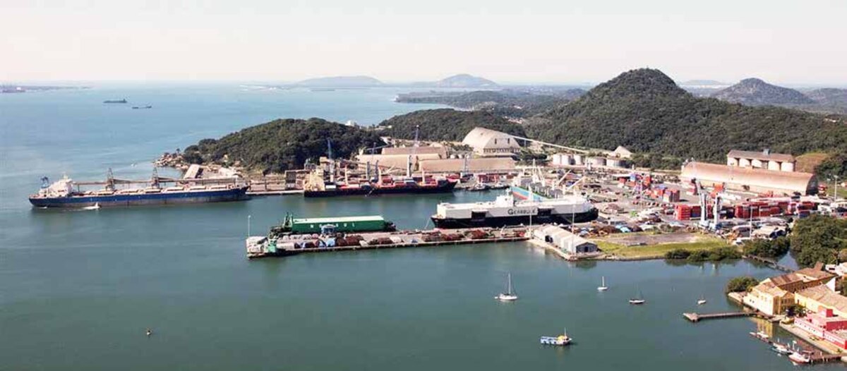 Aerial view of the Port of São Francisco do Sul, Santa Catarina